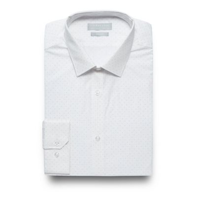 Red Herring White spotted slim fit shirt